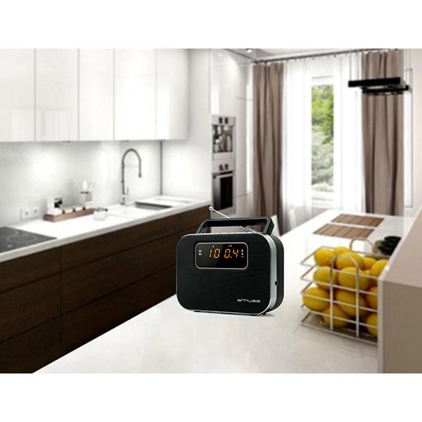 Thumbnail - Muse M-081R Juodas, Alarm function, 2-band PLL portable radio (MW, FM), Radio, Schwarz