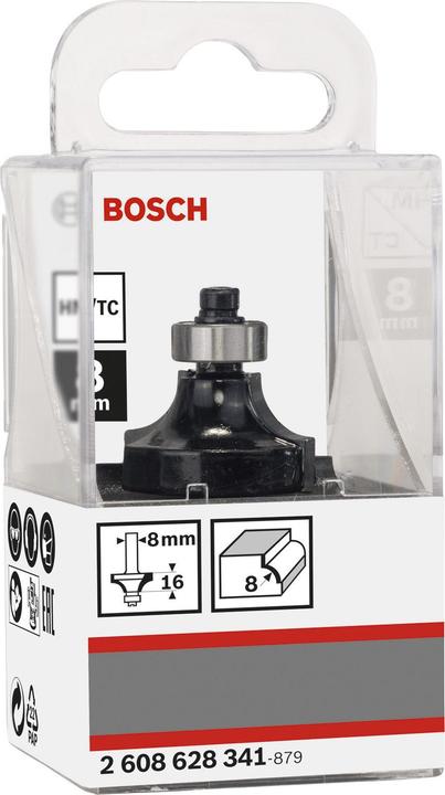 Produktbild Bosch Professional Zubehör Abrundfräser, 8 mm, R1 8 mm, L 15,2 mm, G 53 mm