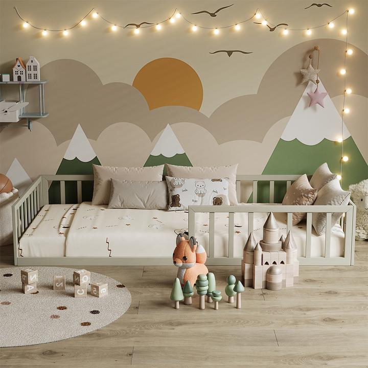 Produktbild VitaliSpa Kinderbett Minno, Greige, 90x200 mit Matratze (90 x 200 cm)