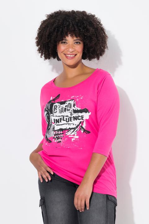Produktbild Angel of Style T-Shirt, Classic Fit, Collagen-Druck, 3/4-Ärmel (50)
