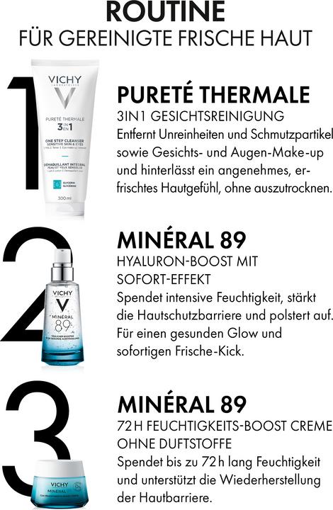 Image du produit Vichy Pureté Thermale 3en1 Nettoyage du visage (Lait nettoyant, 300 ml)