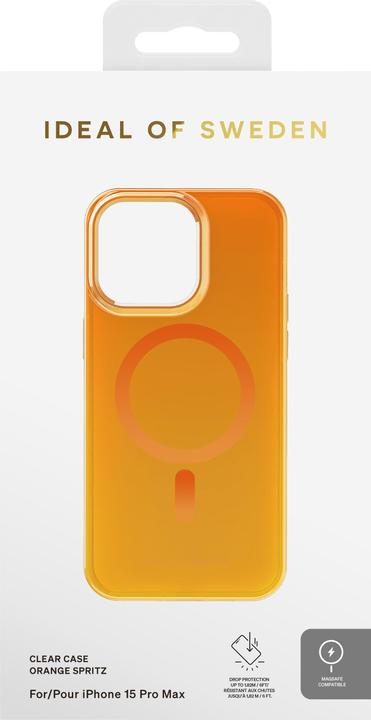 Immagine prodotto iDeal Of Sweden Mobiili tagakaas iPhone 15 Pro Max Magsafe Clear Case Arancione Spritz (Apple iPhone 15 Pro Max)
