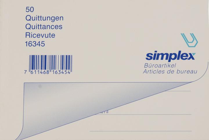 Produktbild Simplex Quittungen (50 x)