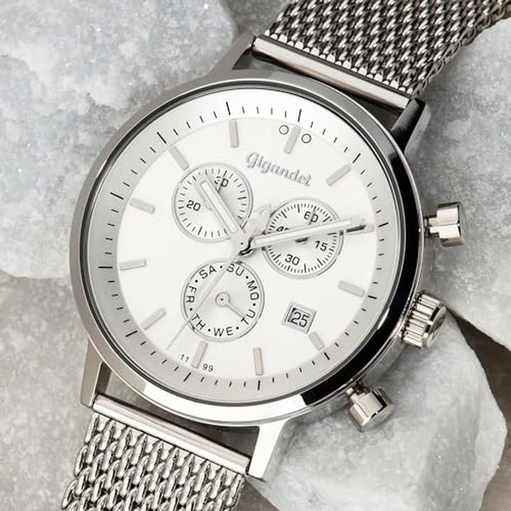 Image du produit Gigandet Élégant unisexe analogique à mouvement quartz japonais, verre minéral anti-reflet, étanche 50 m