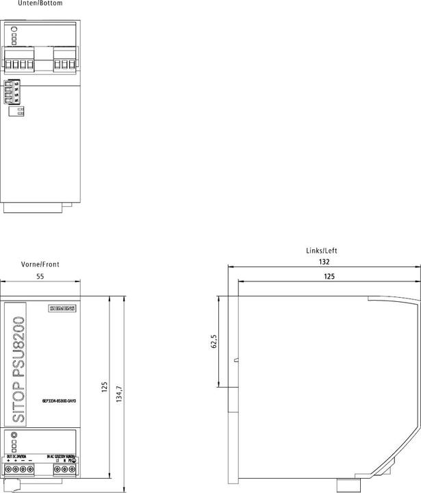Produktbild Siemens Hutschienen-Netzteil (DIN-Rail