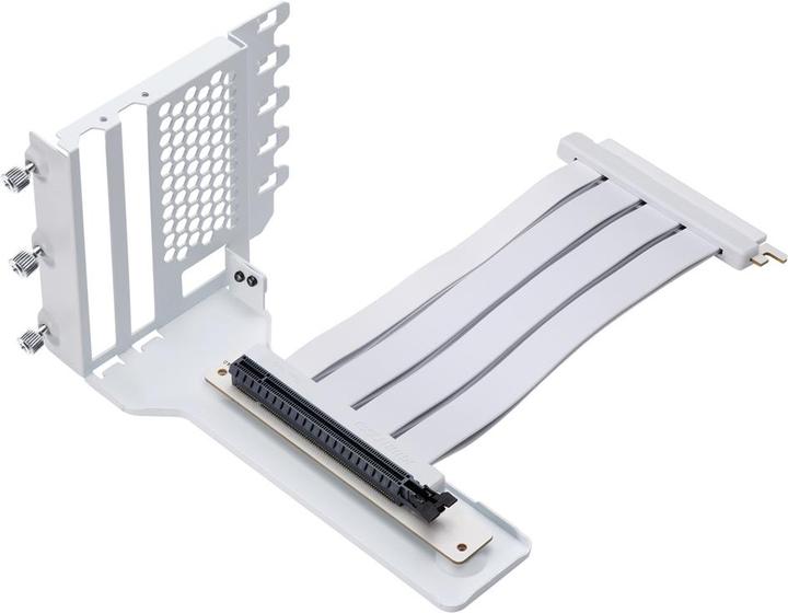 Phanteks Vertical GPU bracket II + PCI-E 4.0 x16 riser ribbon cable, 22 cm - white
