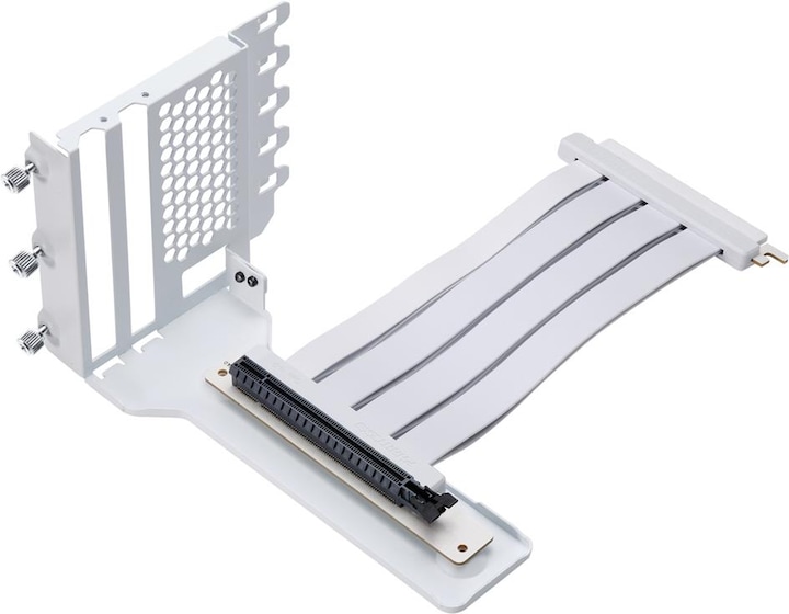 Actual product image Phanteks Vertical GPU bracket II + PCI-E 4.0 x16 riser ribbon cable, 22 cm - white