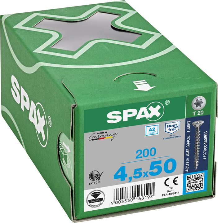 Produktbild Spax A2 Senkmultikopf T-Star Plus T20 Vollgewinde (200 Schrauben pro Stück)