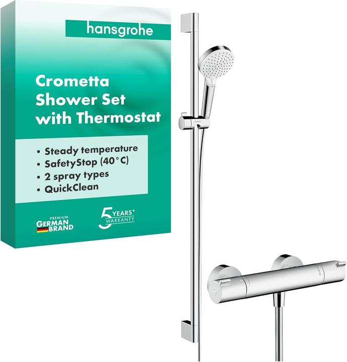 Produktbild hansgrohe Crometta Brausesystem Aufputz Vario mit Ecostat 1001 CL - Chrom (27813400)