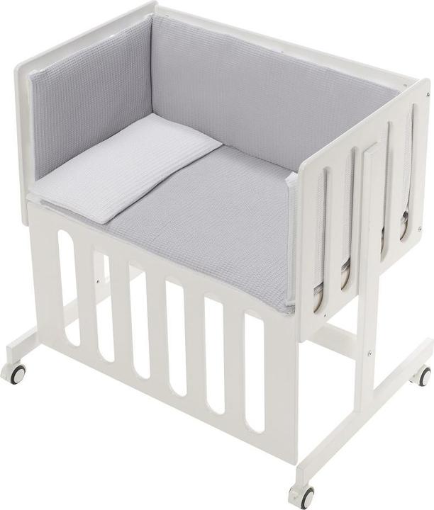 Immagine prodotto Don Algodon Culla Co-Sleeping Minana - Faggio Bianco + Lenzuola+Biancheria+Materassi - - Grigio