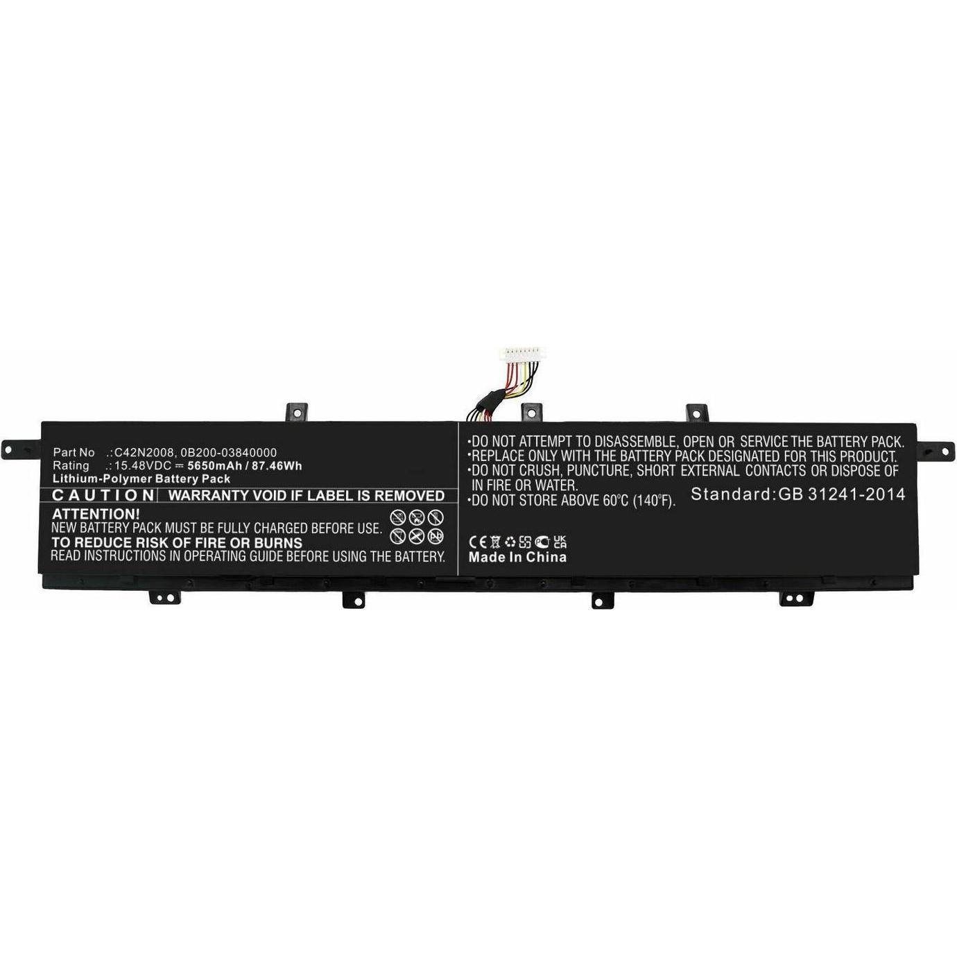 CoreParts Battery for Asus Notebook (5650 mAh), Notebook Akku, Schwarz