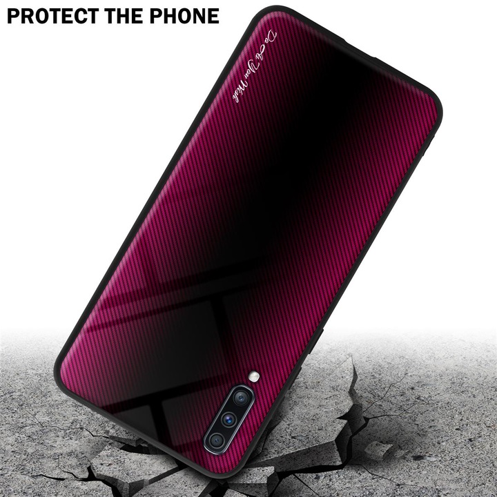 Productafbeelding Cadorabo TPU gestreepte glasplaat (Samsung Galaxy A70S, Samsung Galaxy A70)