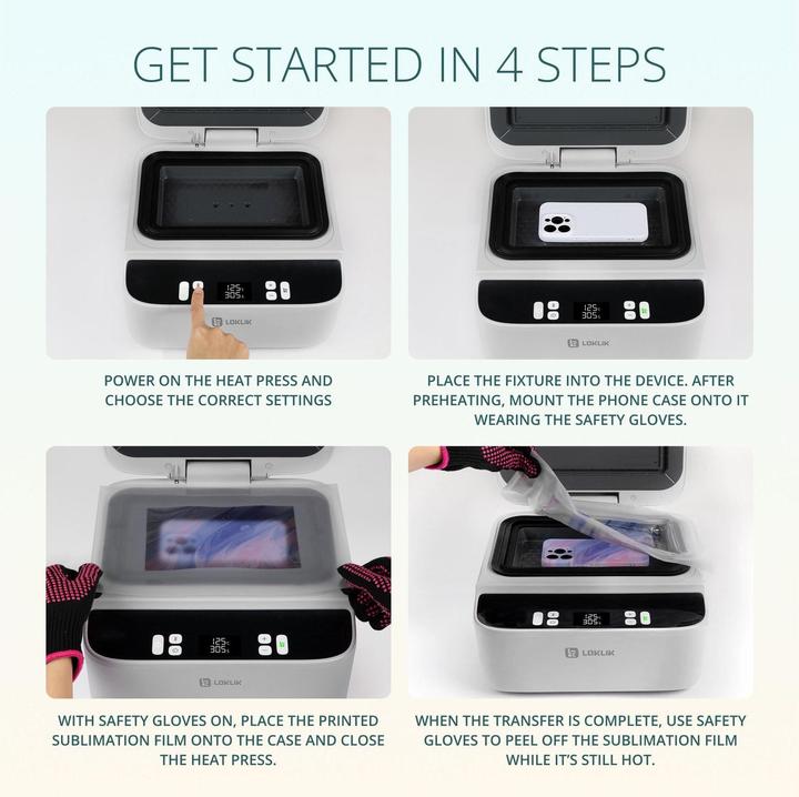 Actual product image Loklik Phone Heat Press