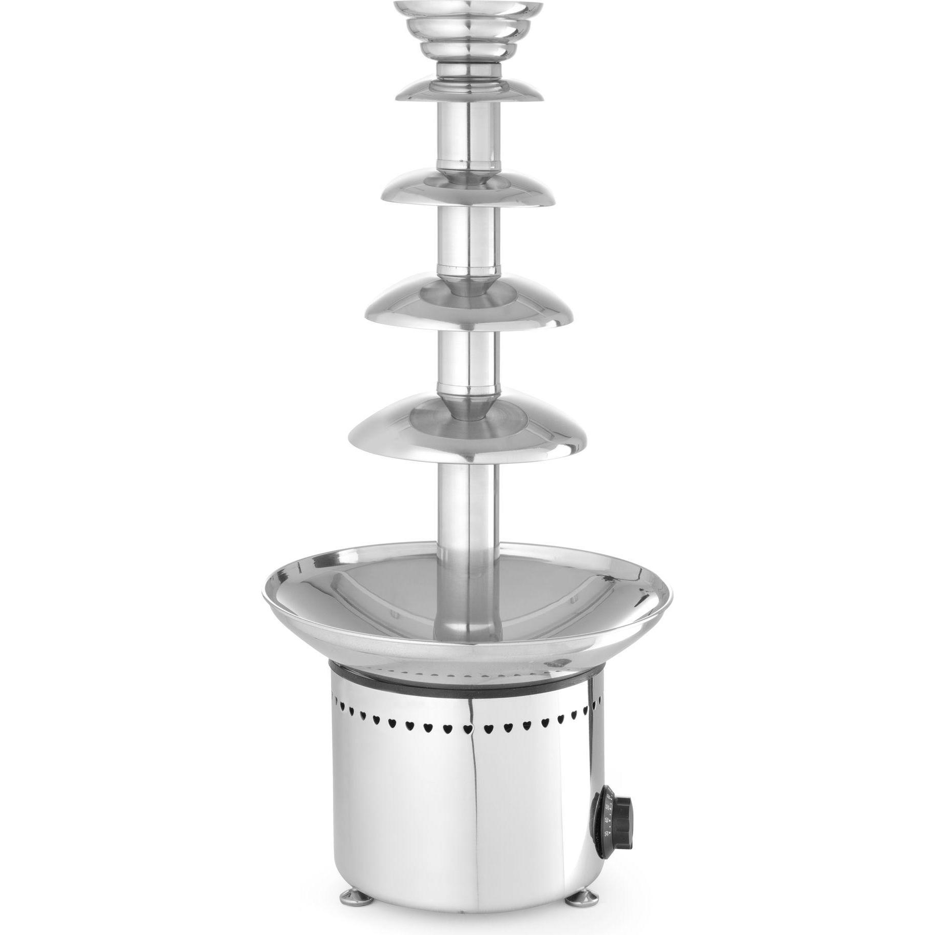 Hendi Schokoladebrunnen 5 Ebenen Edelstahl 230V 265W, Fun Kitchen, Silber
