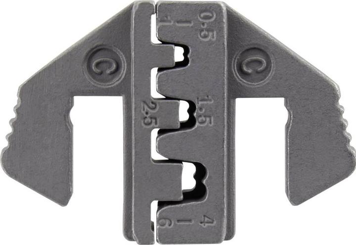 Toolcraft PLE-0C Crimp-Einsätze Flachstecker Quetschbereich: 0.5 bis 6 mm² Passe