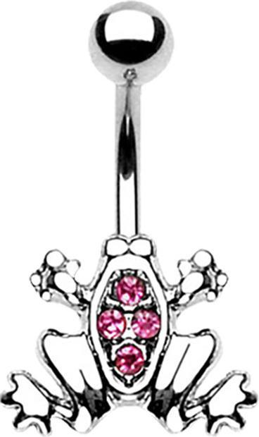 Immagine prodotto Star Piercing Banana argento Rana viola (senza ottone, Acciaio chirurgico 316L)