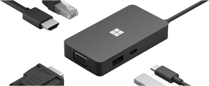 Immagine prodotto Microsoft Hub da viaggio Surface USB-C, nero (USB-C)