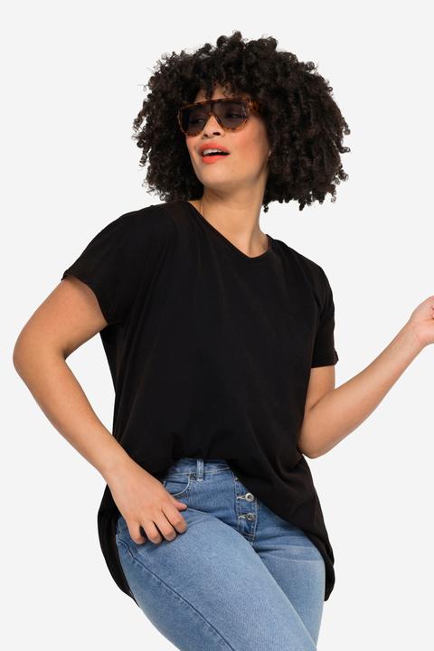 Actual product image Angel of Style Oversized Half-Sleeve V-Neck T-Shirt with Decorative Tie-Up Back (48)