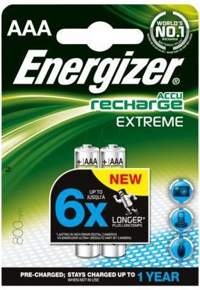 Productafbeelding Energizer Herladen Extreem (2 Pcs., AAA, 800 mAh)
