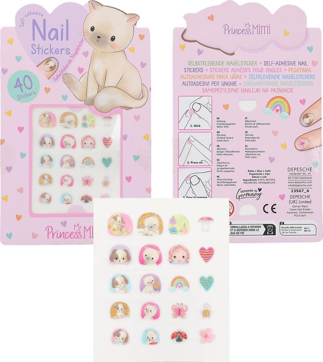 Immagine prodotto Top Model Prinzessin Mimi Nagelaufkleber Tiere