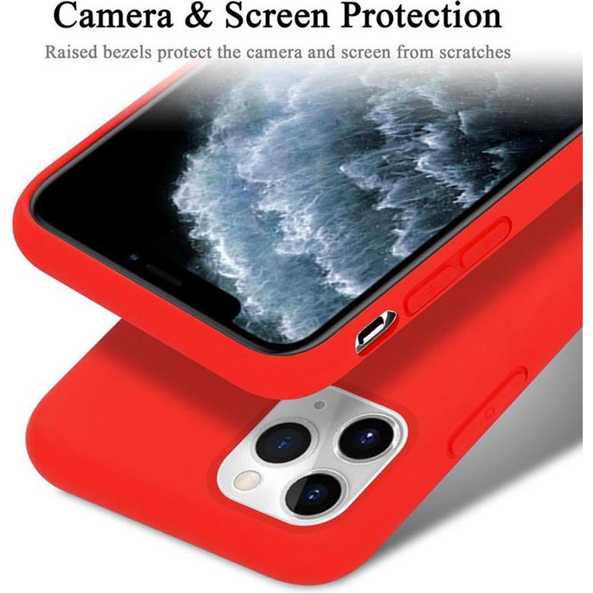 Thumbnail - Cadorabo TPU Liquid Silicone Case Cover (Apple iPhone 11 Pro), Smartphone Hülle, Rot
