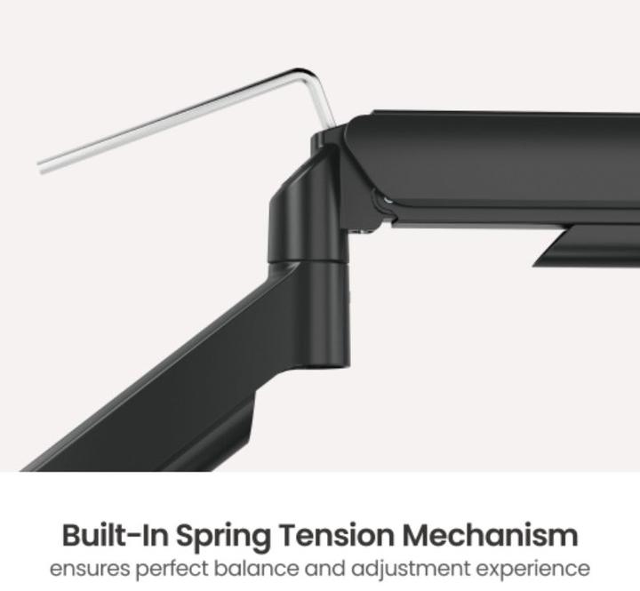 Actual product image eSTUFF Dual Gas Spring Monitor Mount (Table, 27", 8 kg)