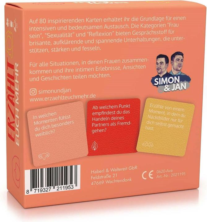 Produktbild Simon & Jan Erzählt euch mehr für Frauen (Deutsch, 2 - 4 Spieler)