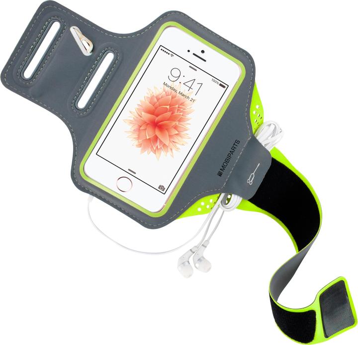 Actual product image Mobiparts Comfort Fit Sport Armband Apple iPhone 5/5S/SE Neon Green
