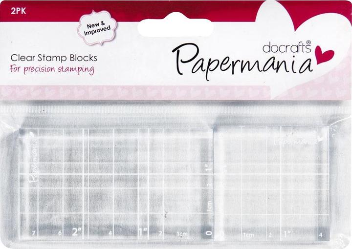 Image du produit Papermania Lot de 2 blocs acryliques, 4,44x7,6cm et 4,44x4,44cm