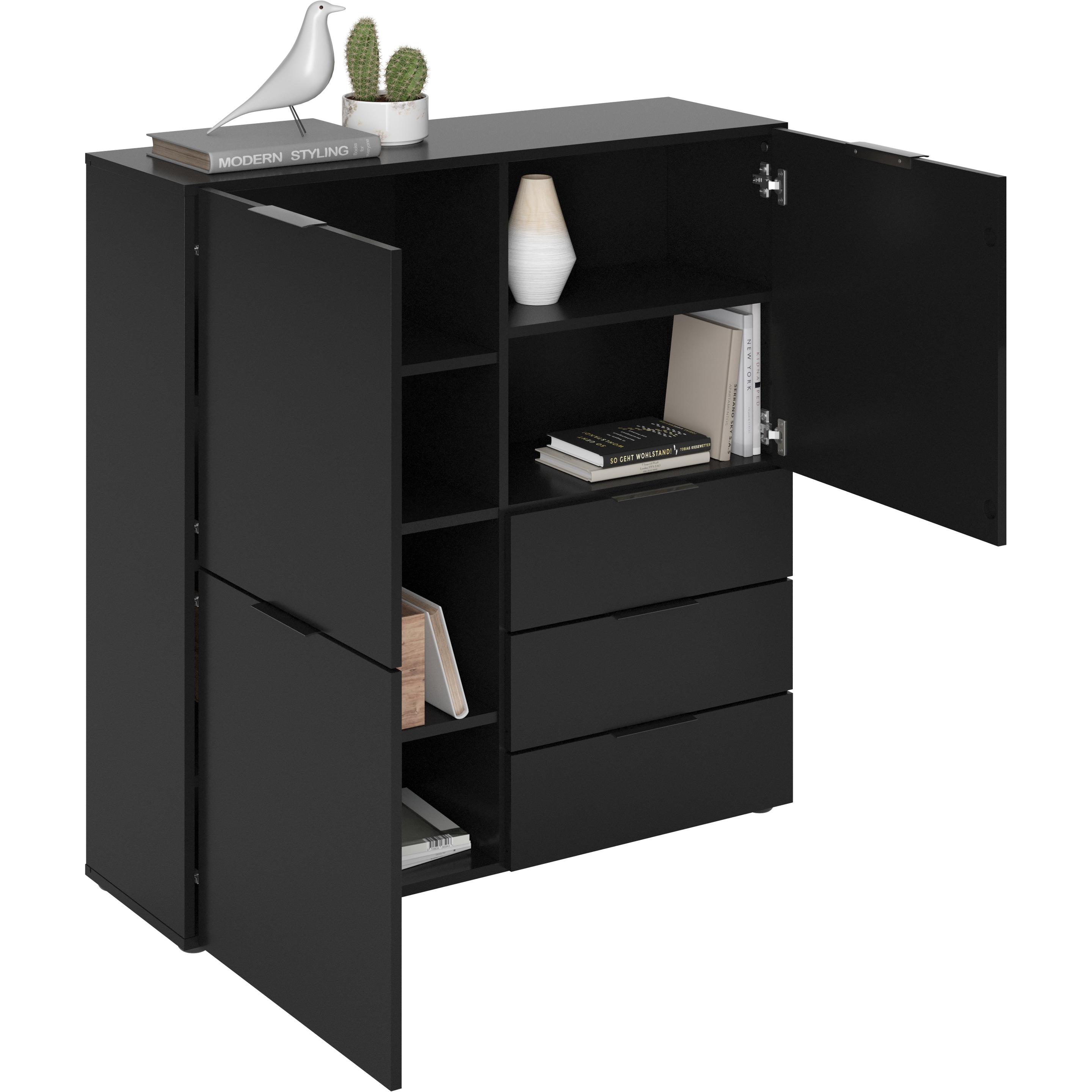 FMD Möbel, Kommode + Sideboard, Aarav (99 x 31.5 x 101 cm)