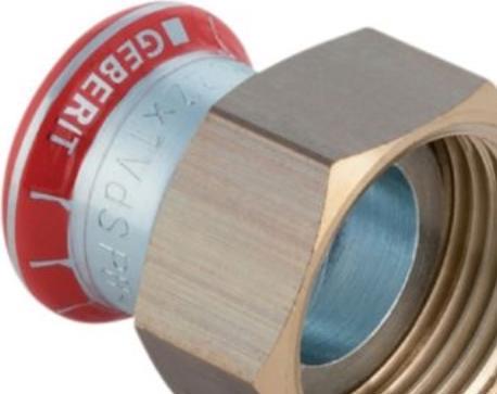 Geberit Flare nut Mapress carbon steel 22mm transition for valves 1 "(25034)