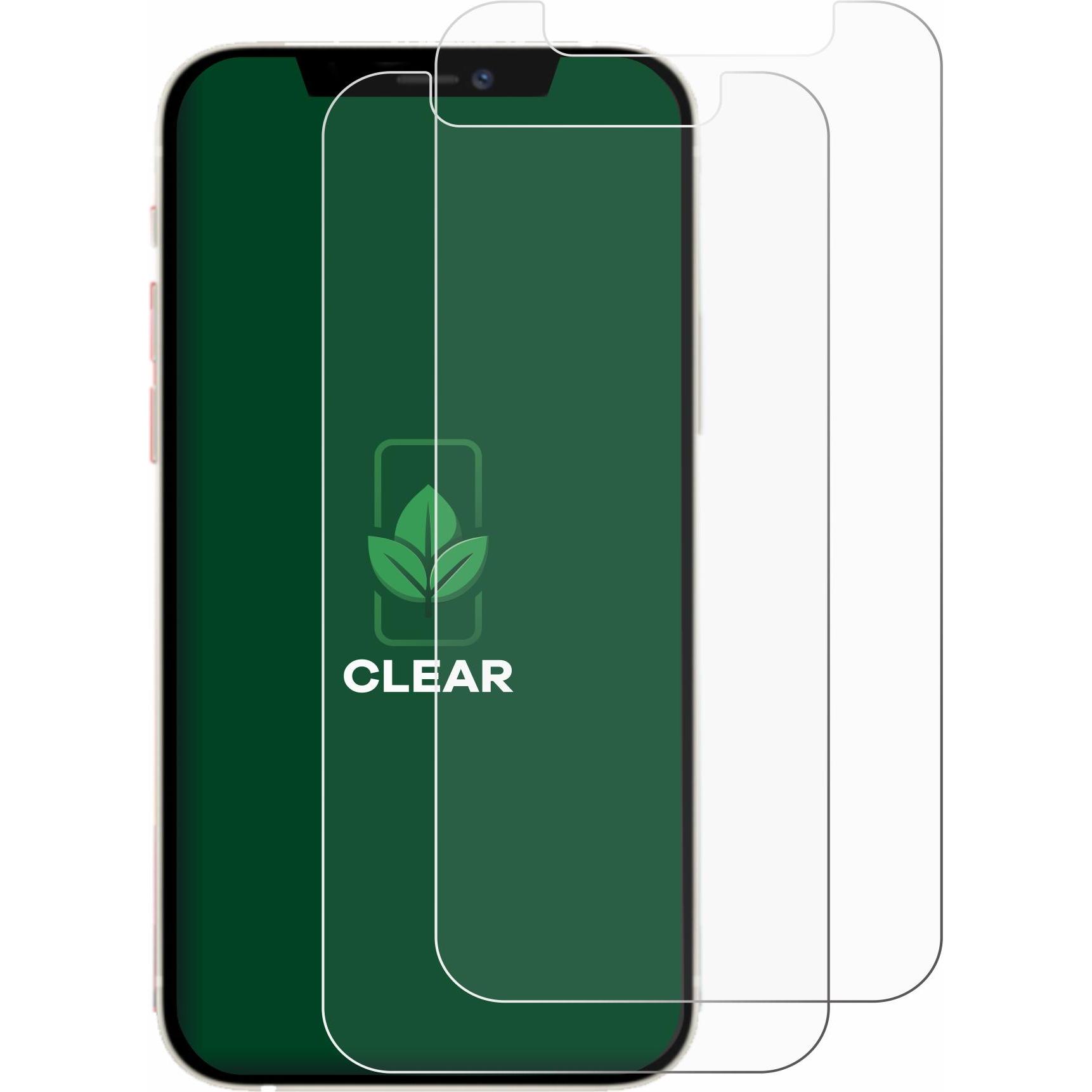 Thumbnail - ScreenLeaf Schutzfolie nachhaltiger Displayschutz Displayschutzfolie Folie Klar Transparent (2 Stück, Apple iPhone 12 mi...