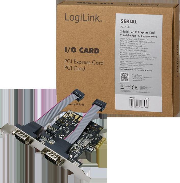 Produktbild LogiLink 2 x serielle (COM) PCIe