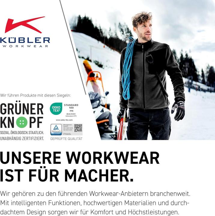 Produktbild Kübler Strickjacke anthrazit/schwarz Form 1443 Grösse 4XL (4XL)