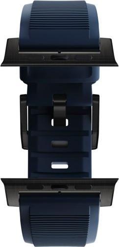 Actual product image Nomad Rugged Strap Atlantic Blue Connector Black 42/44/45/49mm (42 mm, 44 mm, 45 mm, 49 mm, Fluororubber (FKM))