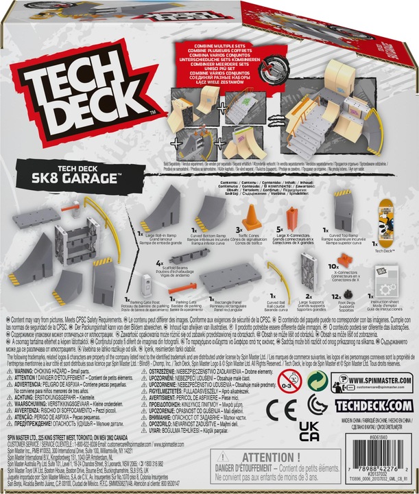 Immagine prodotto Spin Master Deck, Sk8 Garage X-Connect Park Creator, set di rampe personalizzabile e costruibile con speciali (8.27")