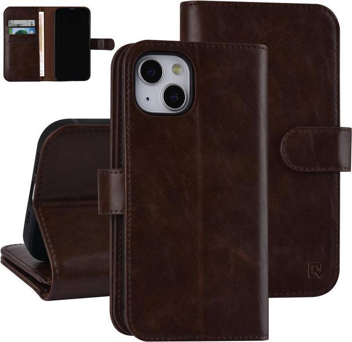 UNIQ Accessory Case iPhone 13 - Book Case imitation leather brown with 9 card slots No.174 (Apple iPhone 13)