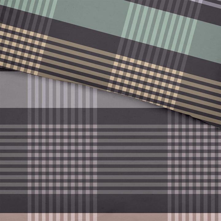 Image du produit Dormisette Mako-Satin Bettwäsche Streifen lila (Set de linge de lit, 155x220 cm + 80x80 cm)