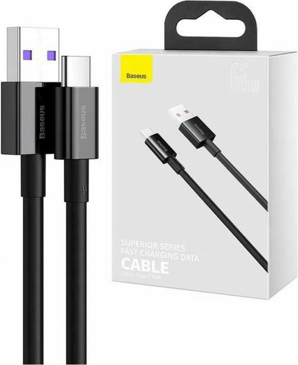 Actual product image Baseus USB type A - USB type C (1 m, USB 2.0, 66 W)
