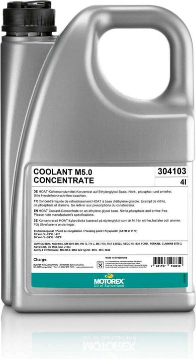 Immagine prodotto Motorex Coolant M5.0 Concentrate (4 l)