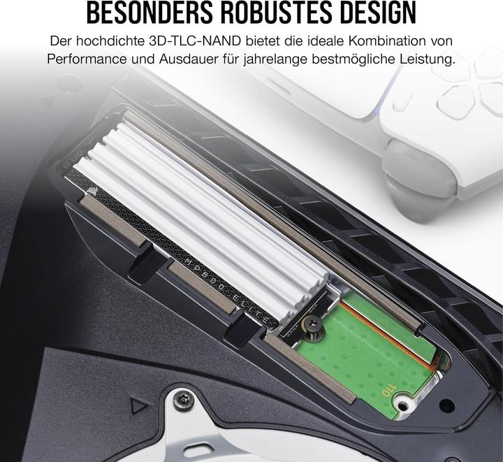 Produktbild Corsair MP600 ELITE 4TB NVMe PCIe M.2 SSD optimized for PS5 (4000 GB, M.2 2280)