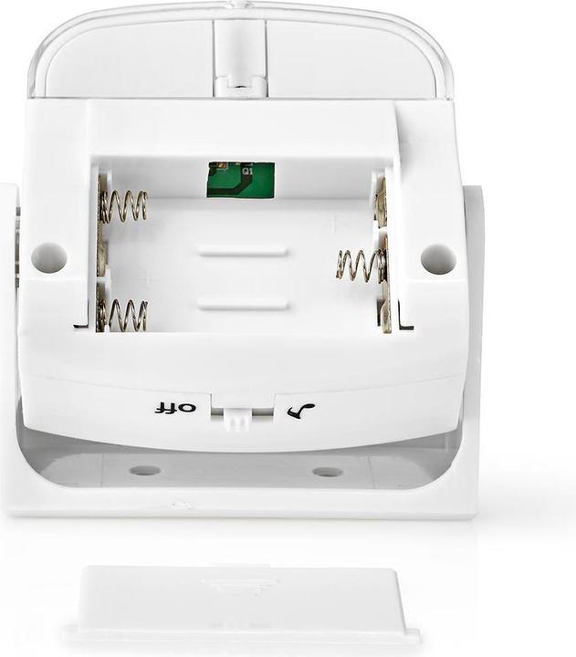 Image du produit Nedis Alarme de porte avec détecteur de mouvement et sonnerie 80 dB, montage mural et au plafond, blanc (1.10 m)