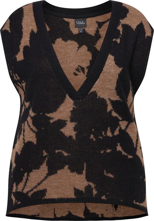 Produktbild Ulla Popken Pullunder, Jacquard-Muster, V-Ausschnitt, ärmellos (54)