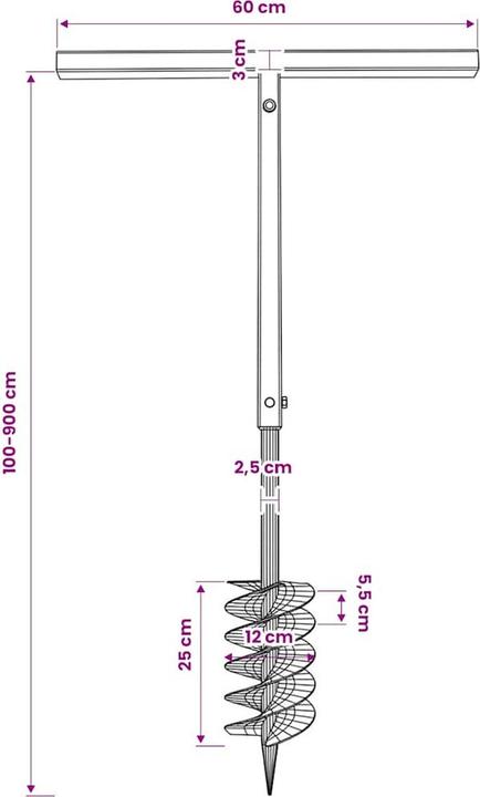 Actual product image vidaXL Erdbohrer (120 mm)