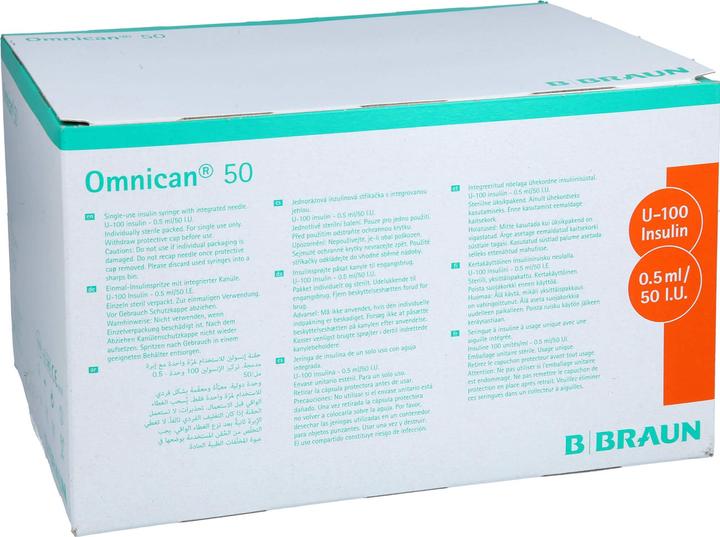 Image du produit B.Braun Insulin 50 0.5ml 0.3x8mm G30 einz (Seringue d'insuline)