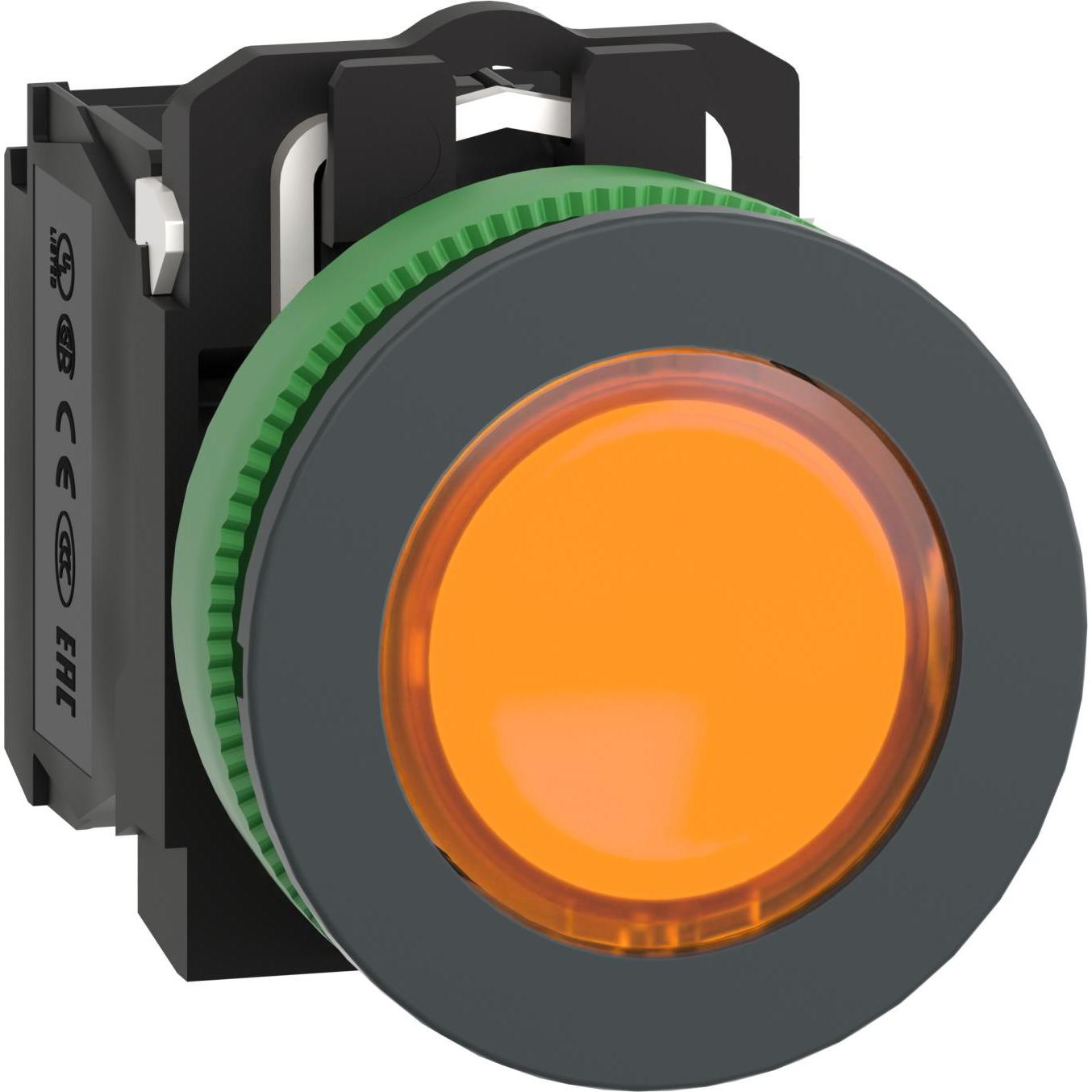 Schneider Electric Leuchtdrucktaster, kompl, Flush, XB5FW35B5, Taster + Schalter, Orange