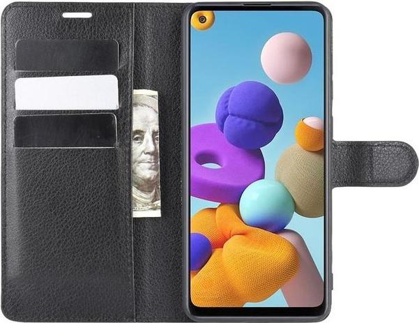 Produktbild MU Classic Litchi Leder Bookcover Series (Samsung Galaxy A21s)