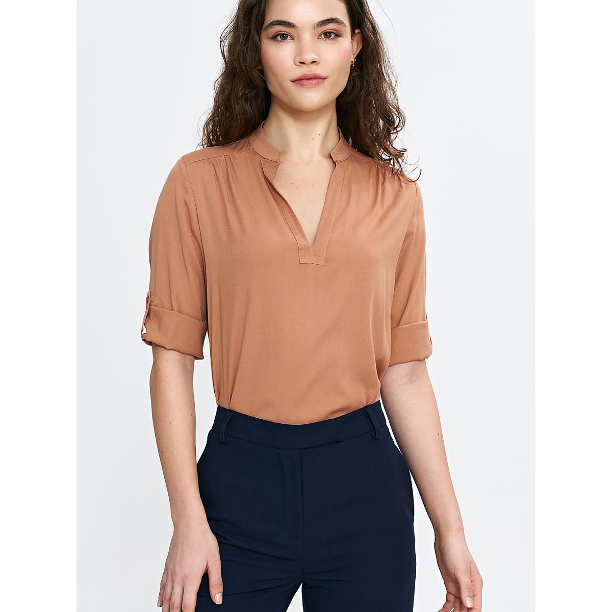 Nife, Damen, Bluse, Bluse, Braun, (40)