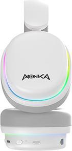 Actual product image Marvo MONKA ECHO RS Kophörer mit Mikrofon, weiss, unterbeleuchtet, Tri-mode (Cable, Wireless)