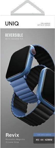 Produktbild Uniq pasek Revix Apple Watch Series 1/2/3/4/5/6/7/8/SE/SE2/Ultra 42/44/45/49mm. Reversible Magnetic (44 mm, 49 mm, 42 mm, 45 mm, Silikon)